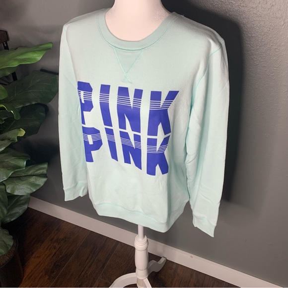 PINK VS Seafoam Green Sweatshirt - Picture 5 of 10